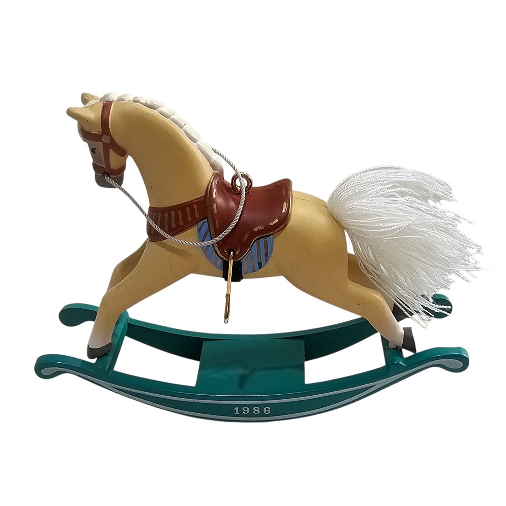 Vintage‎ 1986 Rocking Horse Ornament, Christmas Tree Decoration, Collectible